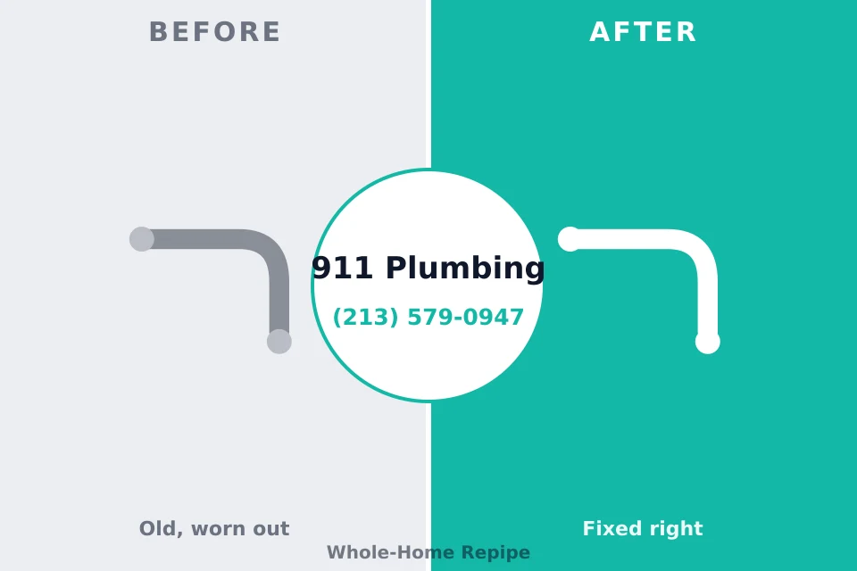 Before and after: plumbing company Howey-in-the-Hills, FL